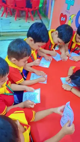 Tiny hands colouring love cards